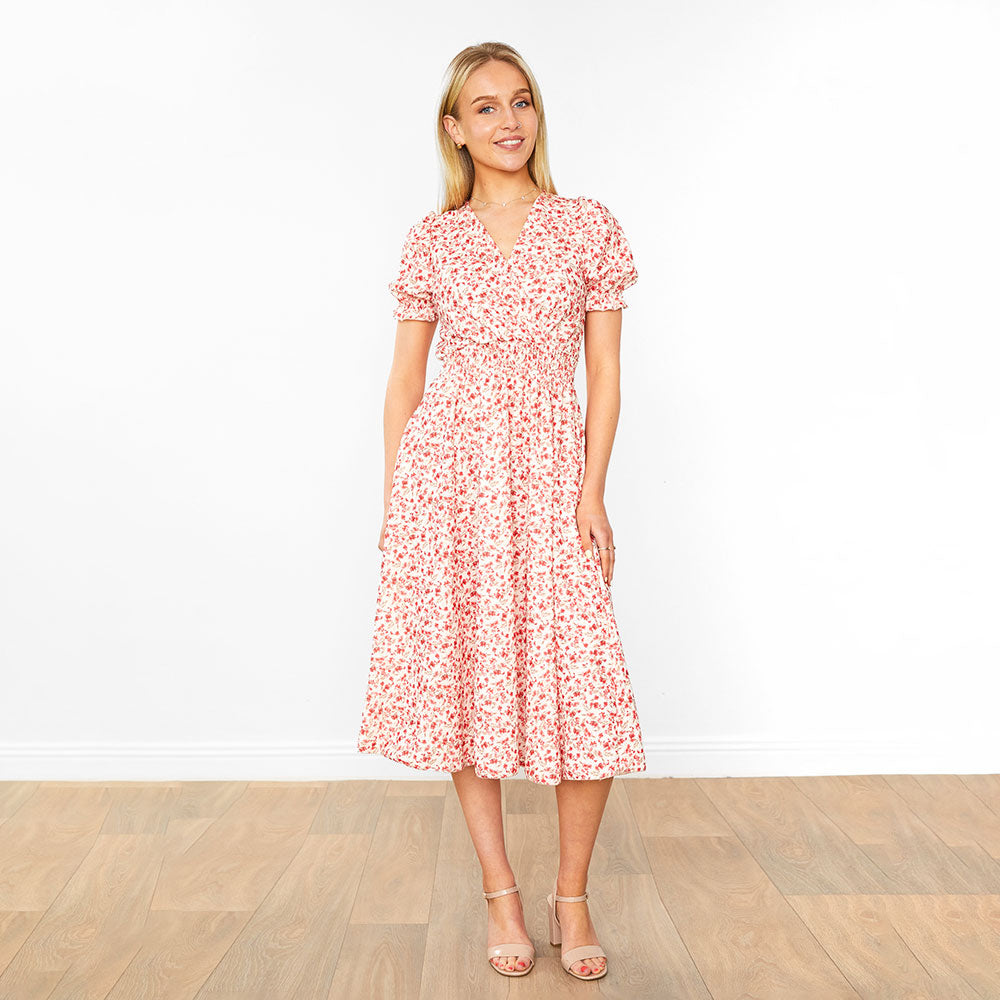 Belle Dress (Honeysuckle Red)