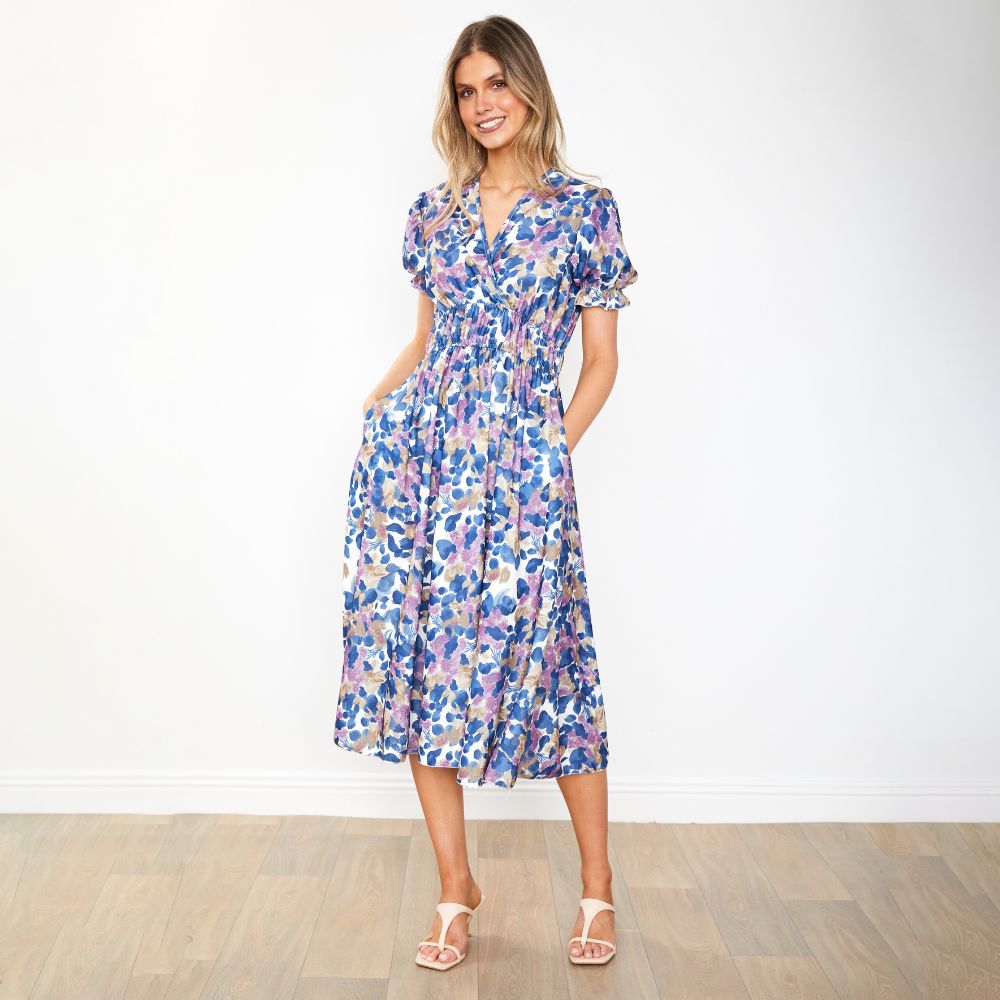 Bonnie Dress (Navy Floral)