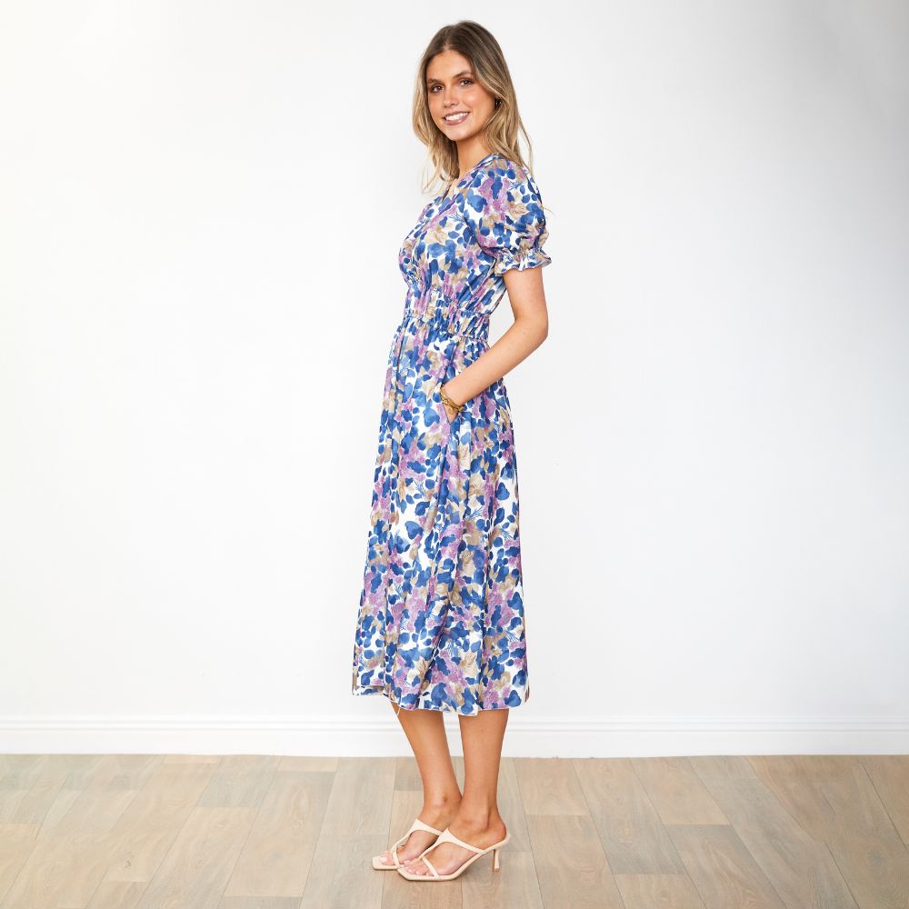 Bonnie Dress (Navy Floral)