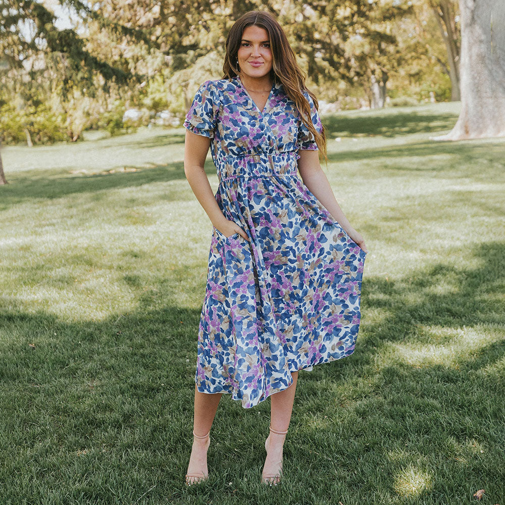 Bonnie Dress (Navy Floral)