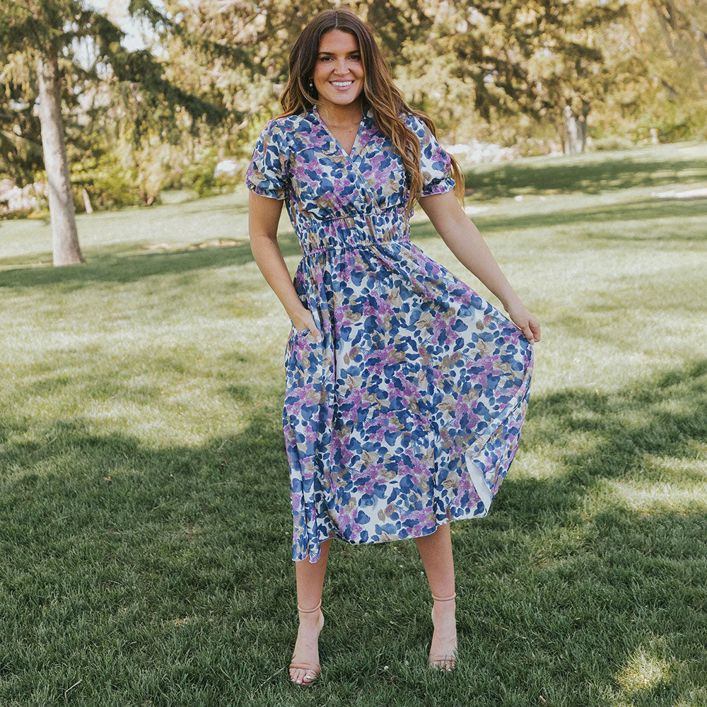 Bonnie Dress (Navy Floral)