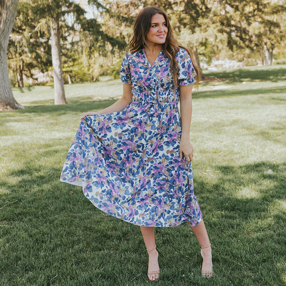 Bonnie Dress (Navy Floral)