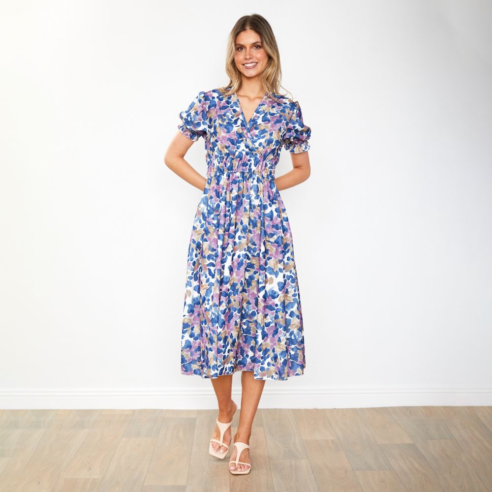 Bonnie Dress (Navy Floral)
