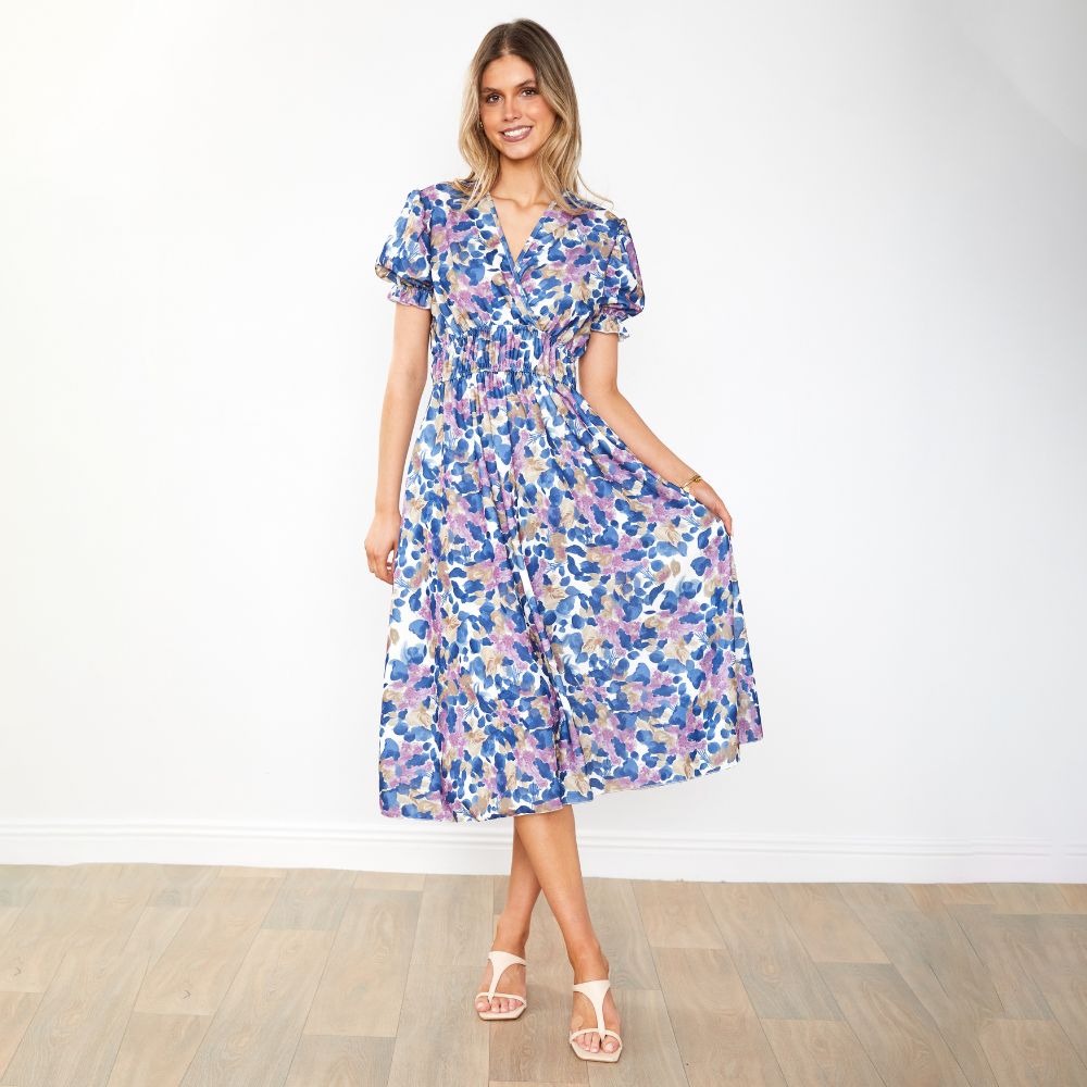 Bonnie Dress (Navy Floral)