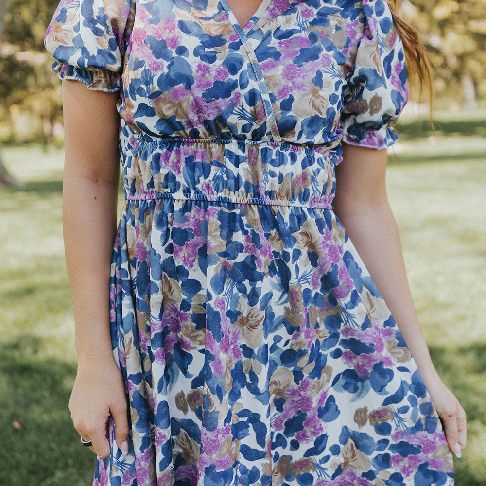 Bonnie Dress (Navy Floral)
