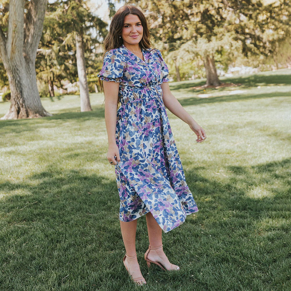 Bonnie Dress (Navy Floral)