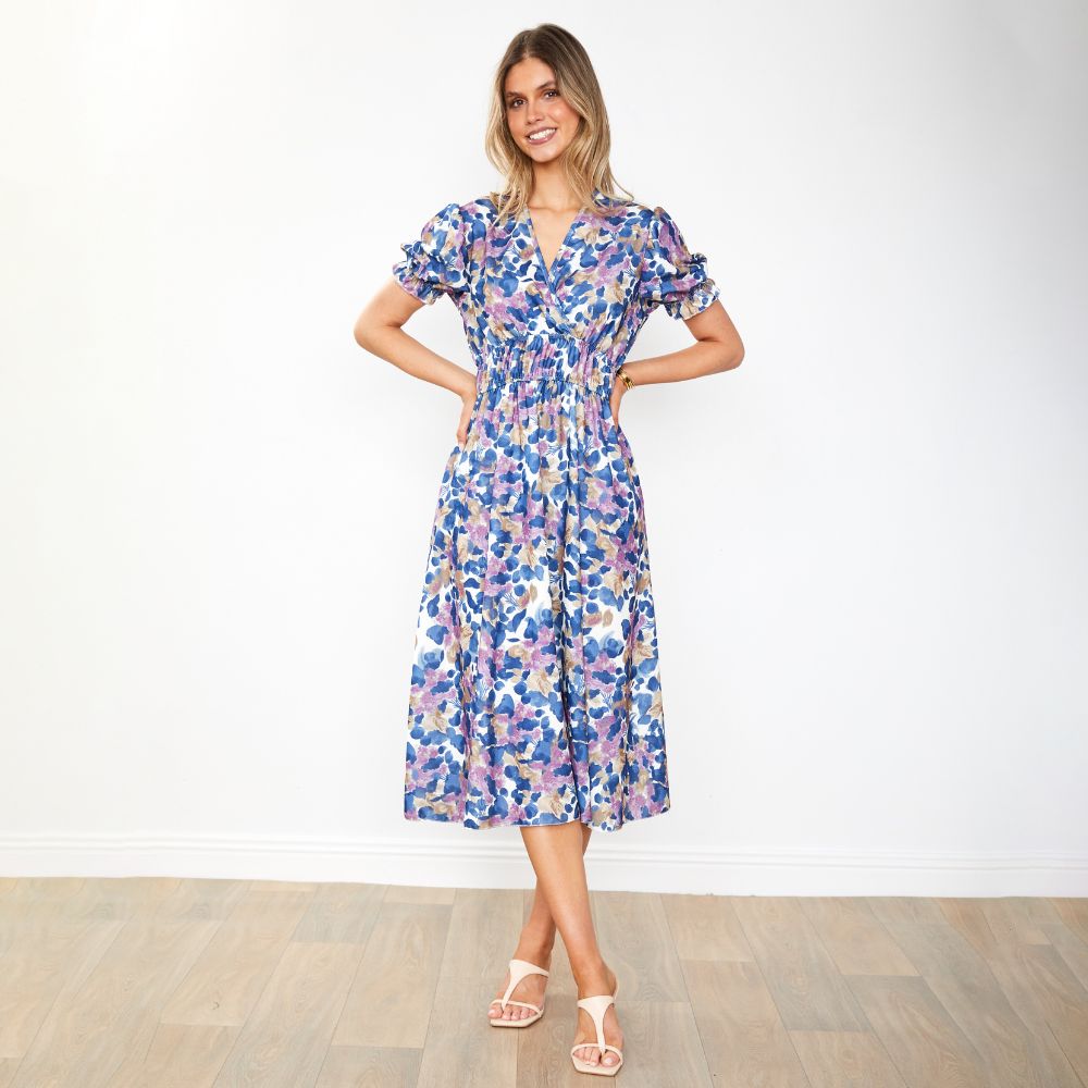 Bonnie Dress (Navy Floral)
