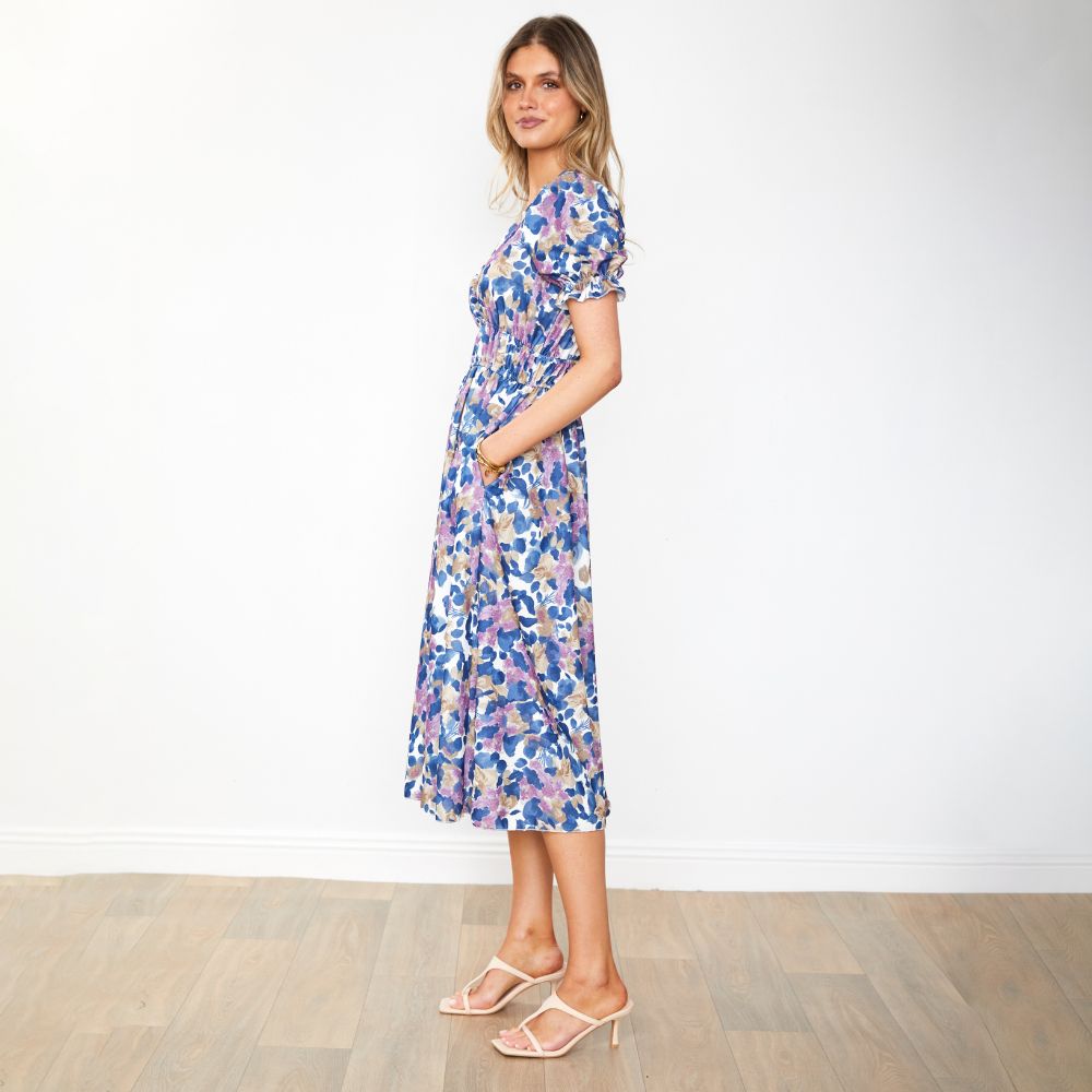 Bonnie Dress (Navy Floral)