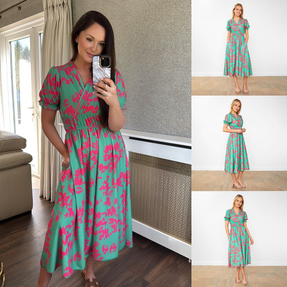 Bonnie Dress (Green Orchid)