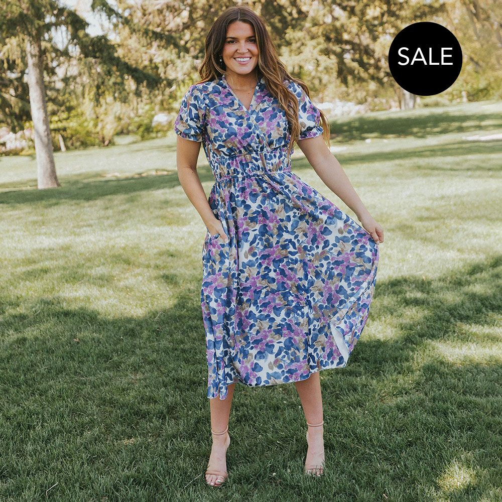 Bonnie Dress (Navy Floral)