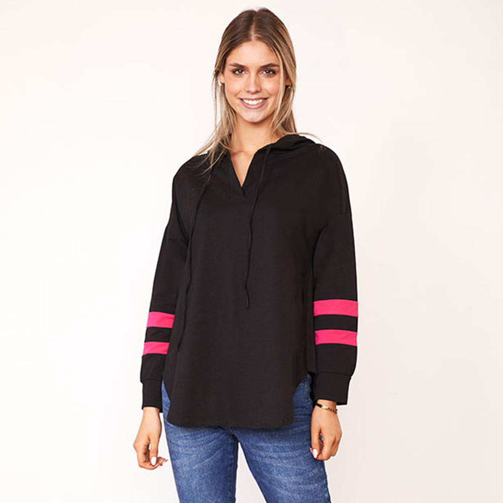 Bree Hoody (Black/Fuchsia)