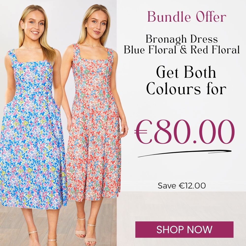Bronagh Dress (Blue Floral & Red Floral) 2 for €80.00