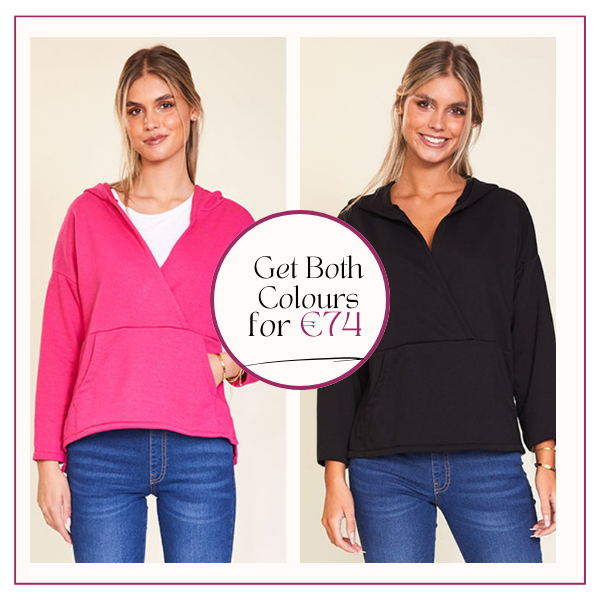 Daria Hoody (Fuschia & Black)