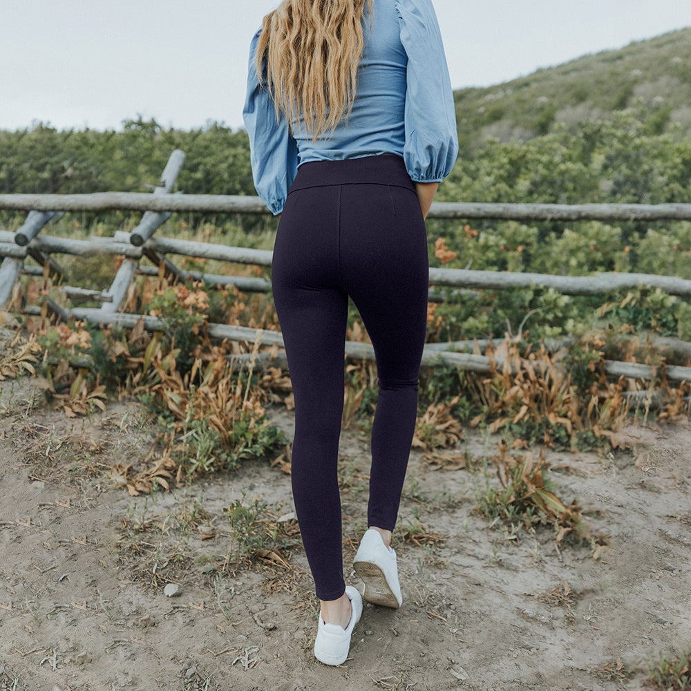 Holly Stretch Spandex Leggings (Navy)