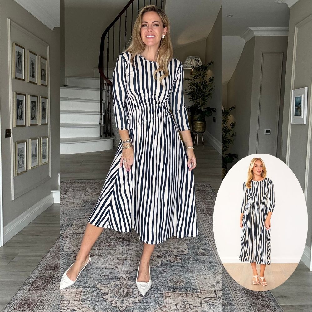 Cooper Dress (Navy Stripe)