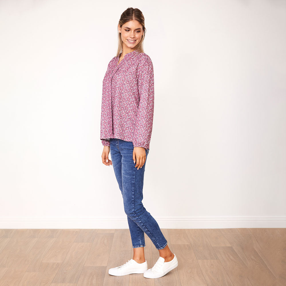 Cara Top (Pink Floral)