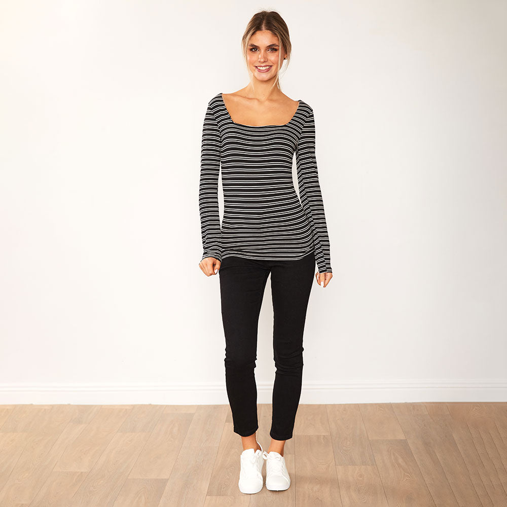 Josie Top (Black stripe)