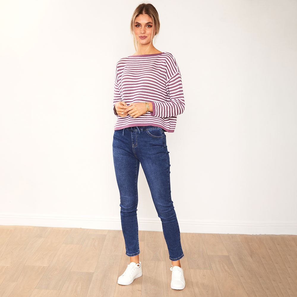 Jill Jumper (Lilac Stripe)