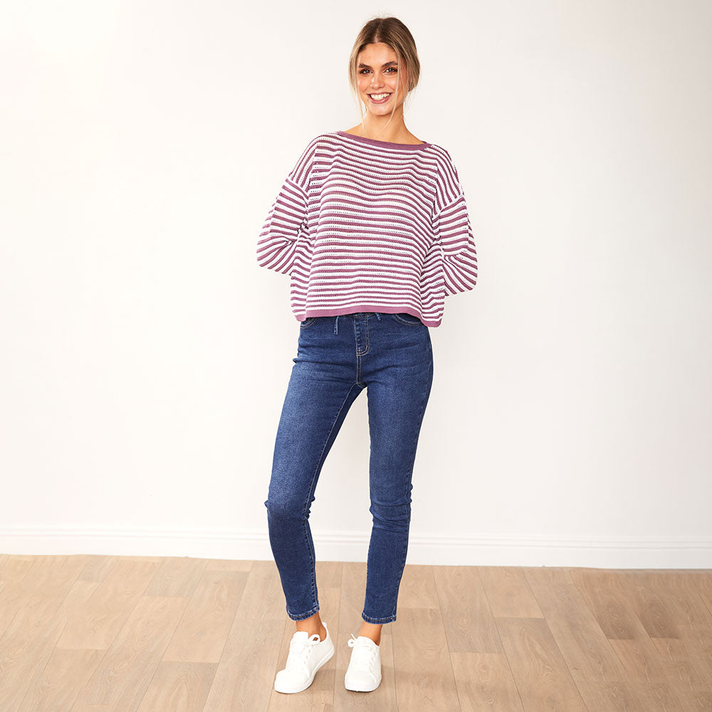Jill Jumper (Lilac Stripe)