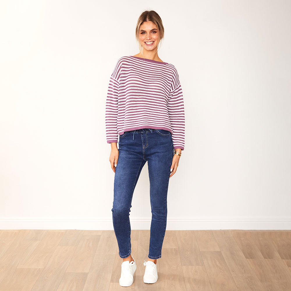 Jill Jumper (Lilac Stripe)
