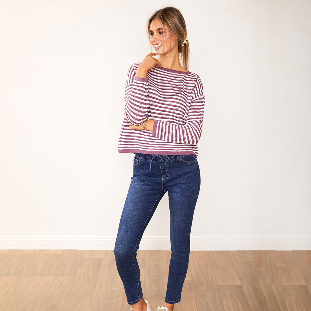 Jill Jumper (Lilac Stripe)