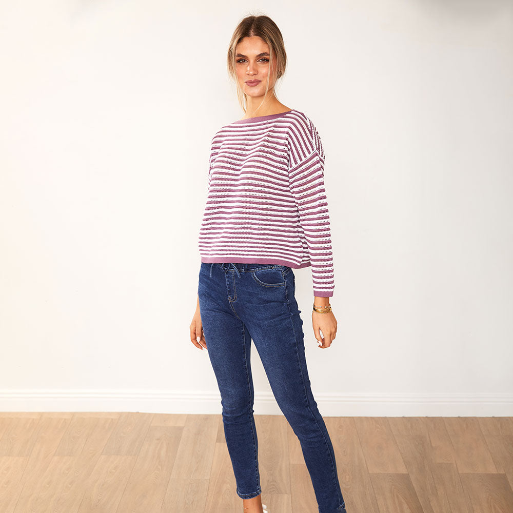 Jill Jumper (Lilac Stripe)