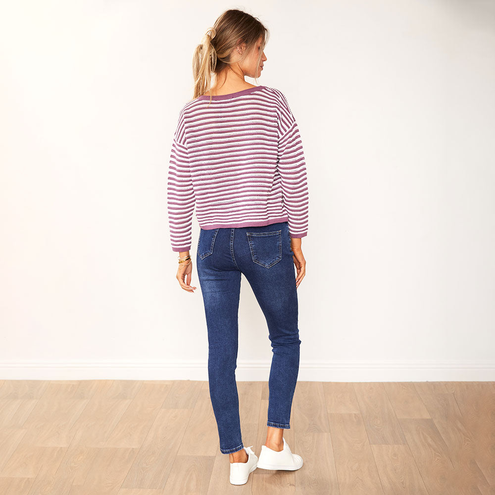 Jill Jumper (Lilac Stripe)