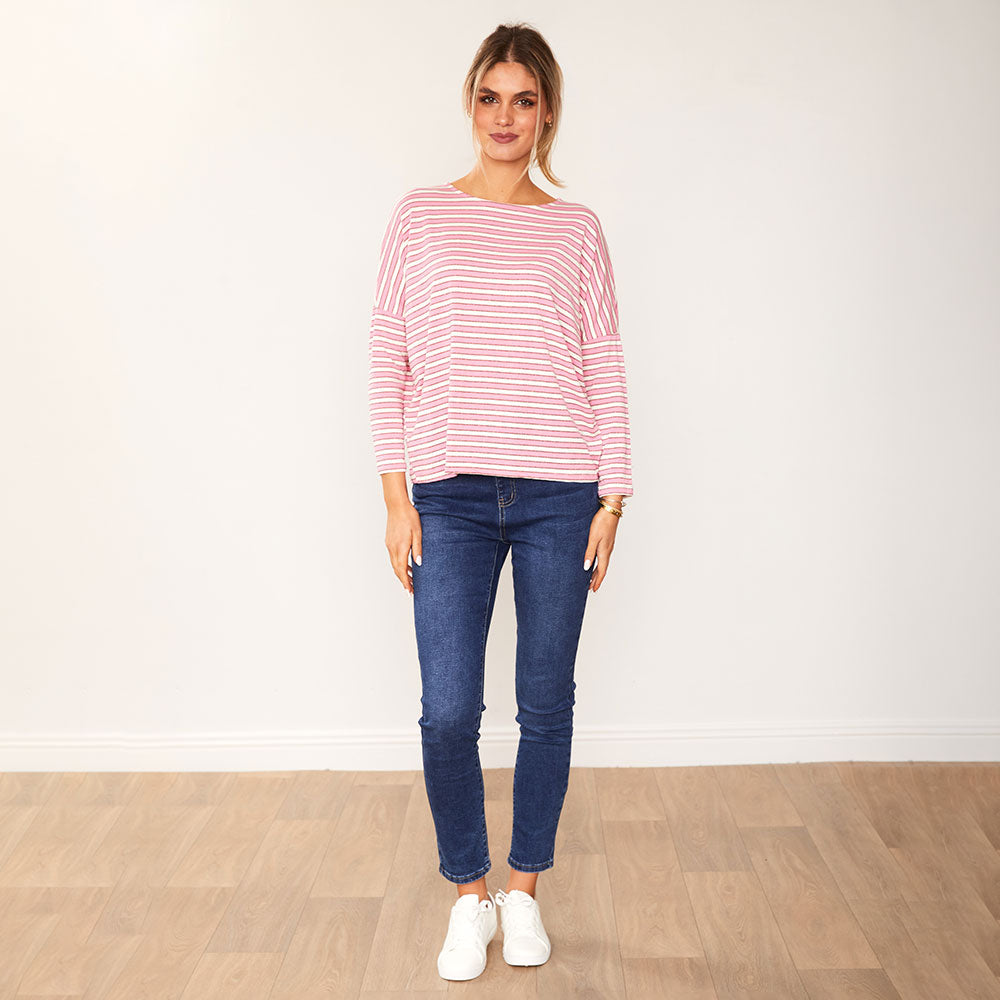 Laurel Top (Pink stripe)