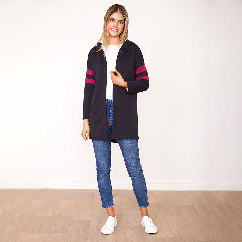 Rosie Hoody (Navy/Berry)