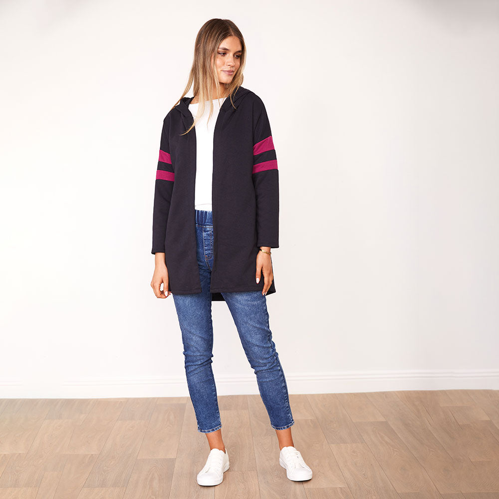 Rosie Hoody (Navy/Berry)