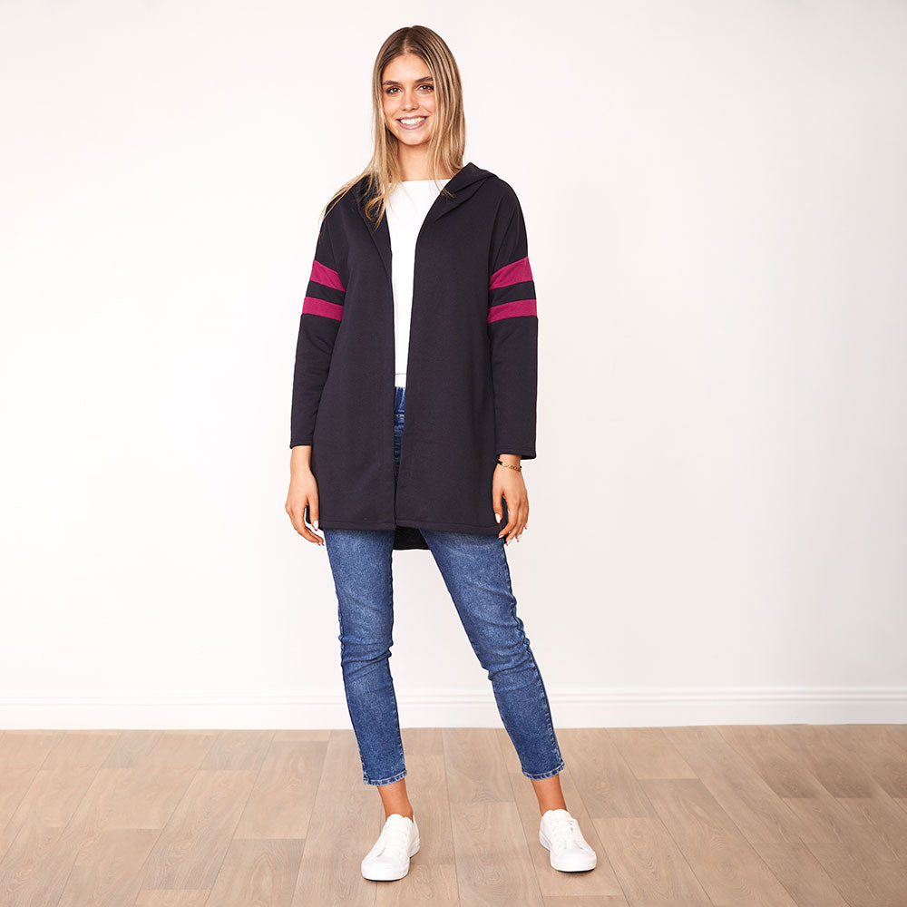 Rosie Hoody (Navy/Berry)