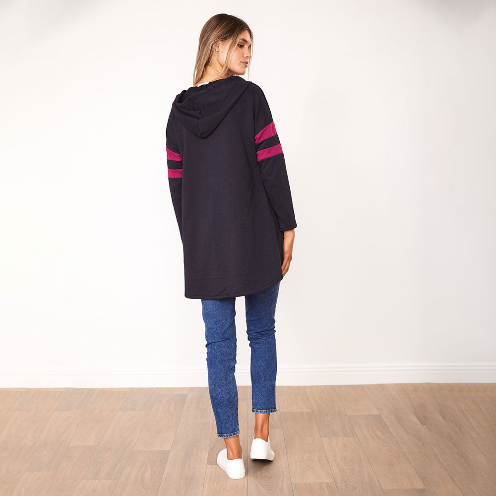 Rosie Hoody (Navy/Berry)