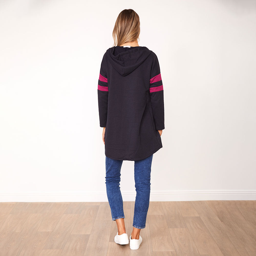 Rosie Hoody (Navy/Berry)
