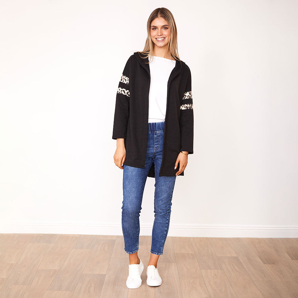 Rosie Hoody (Black/Leopard)