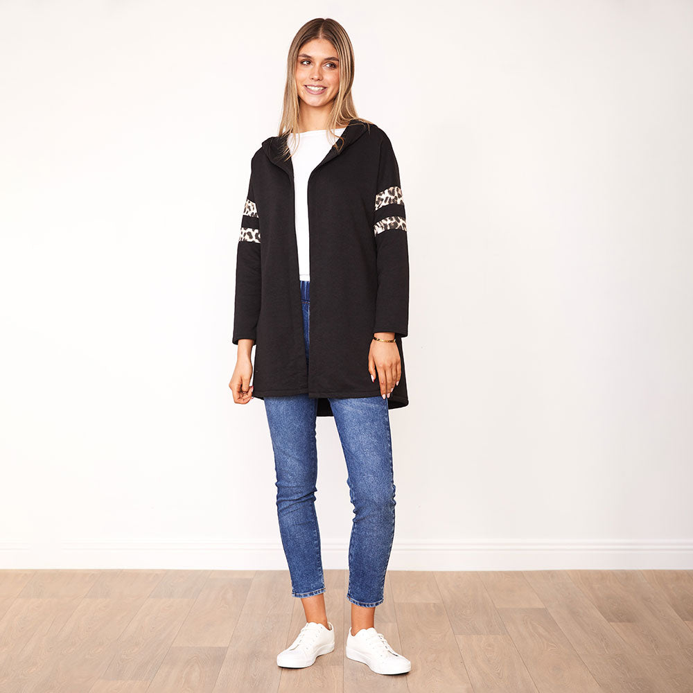 Rosie Hoody (Black/Leopard)