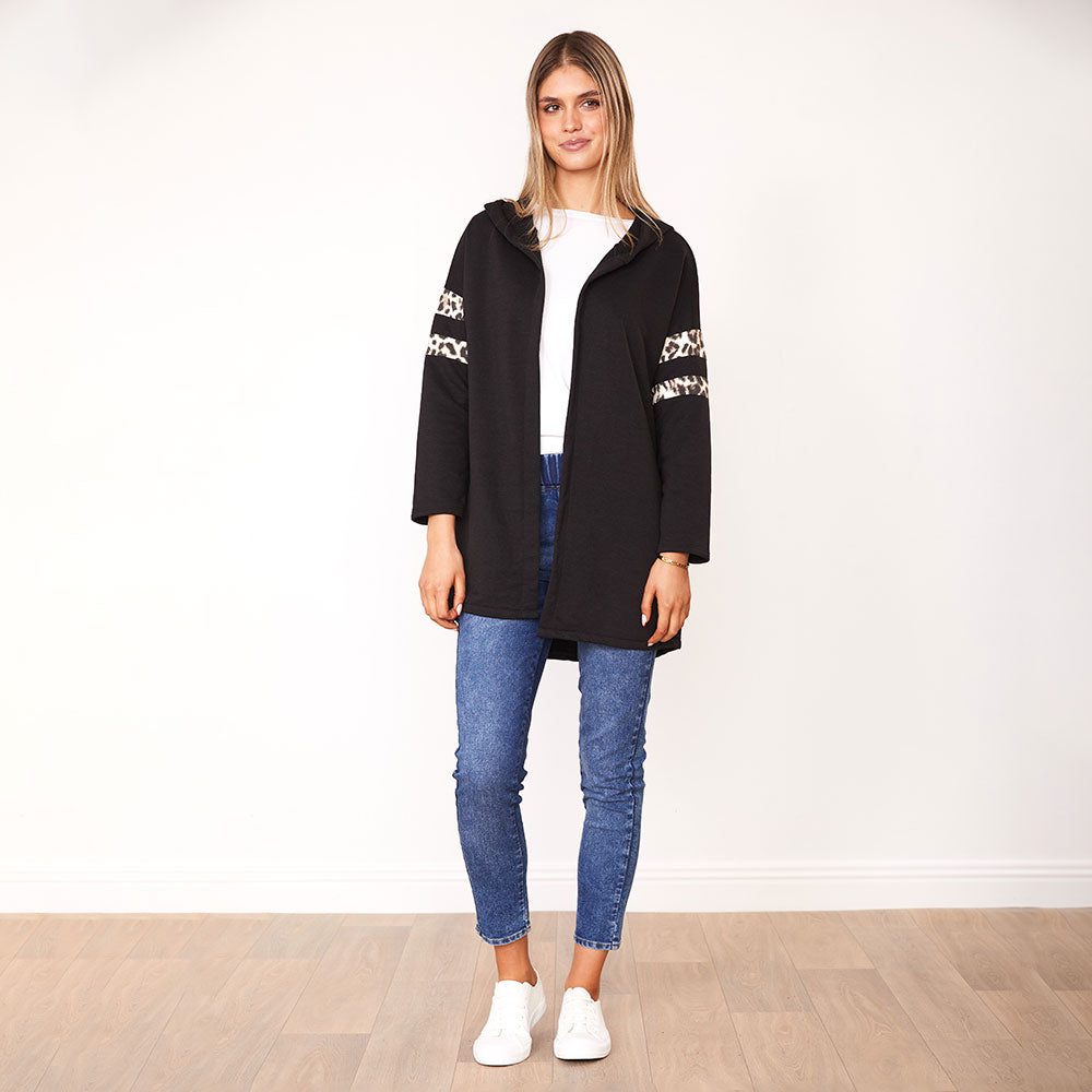 Rosie Hoody (Black/Leopard)