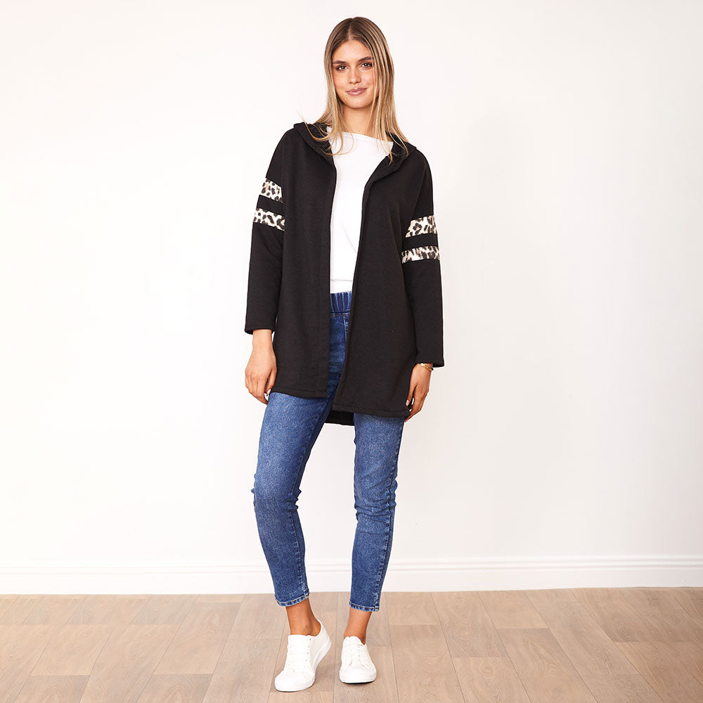 Rosie Hoody (Black/Leopard)