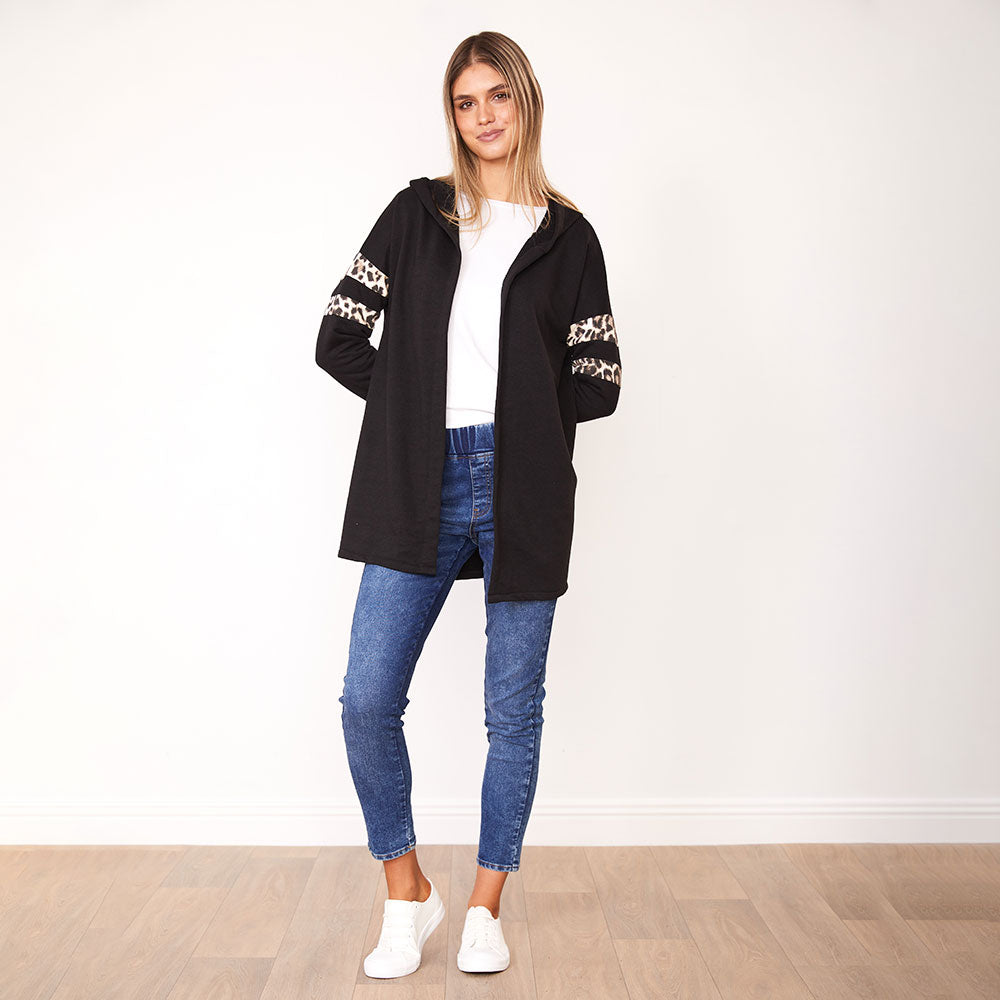 Rosie Hoody (Black/Leopard)