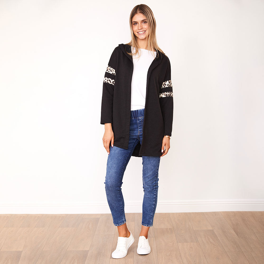 Rosie Hoody (Black/Leopard)