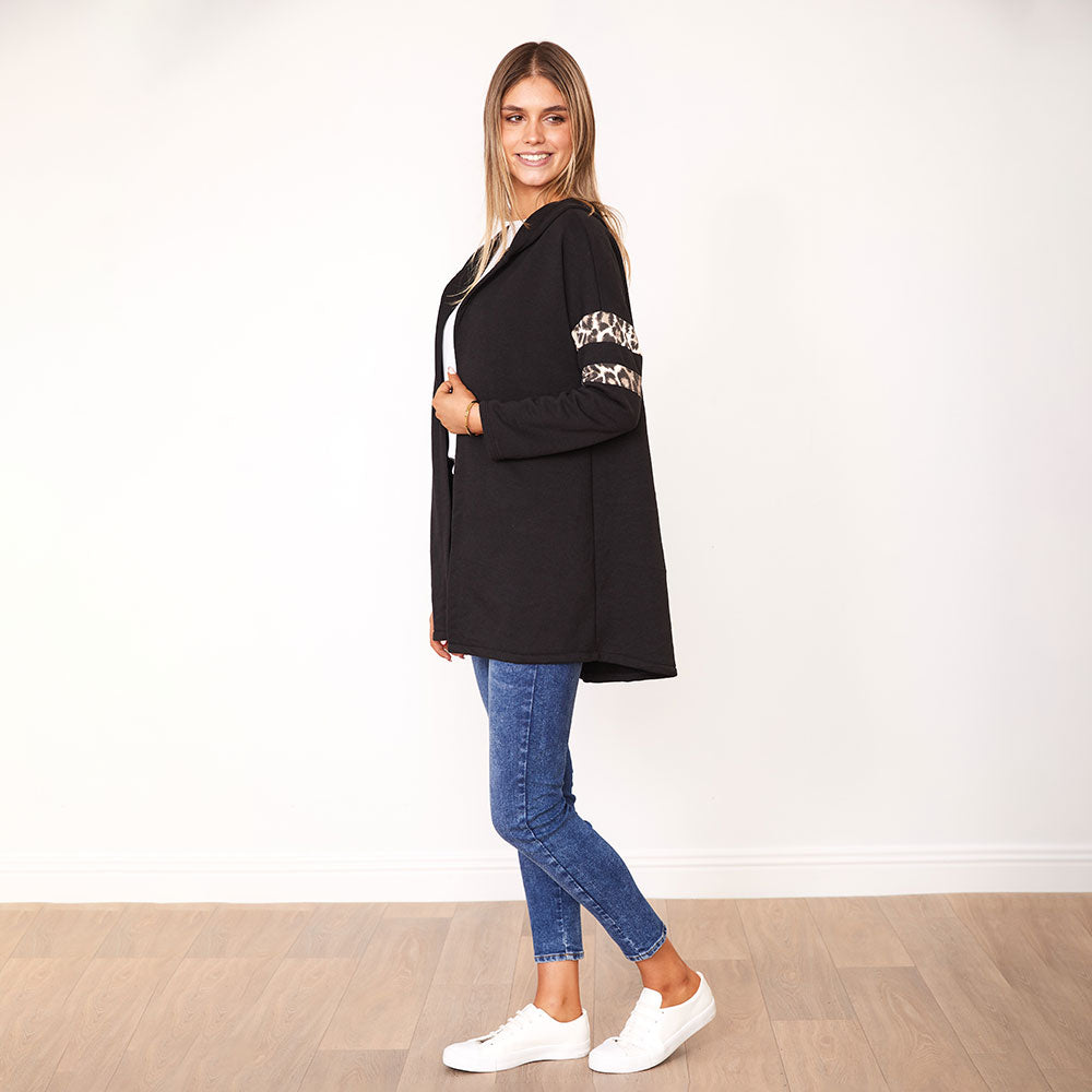 Rosie Hoody (Black/Leopard)