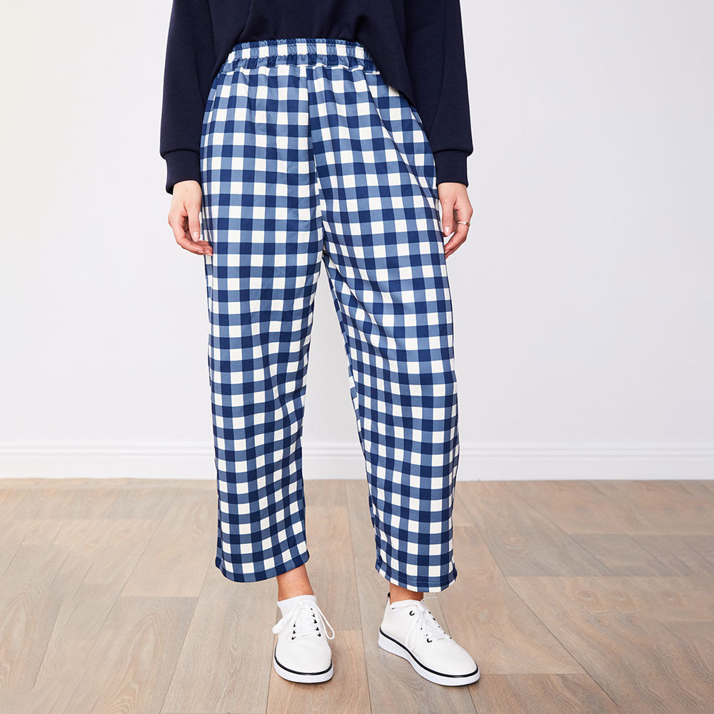 Tessa Trousers (Blue Checkered)