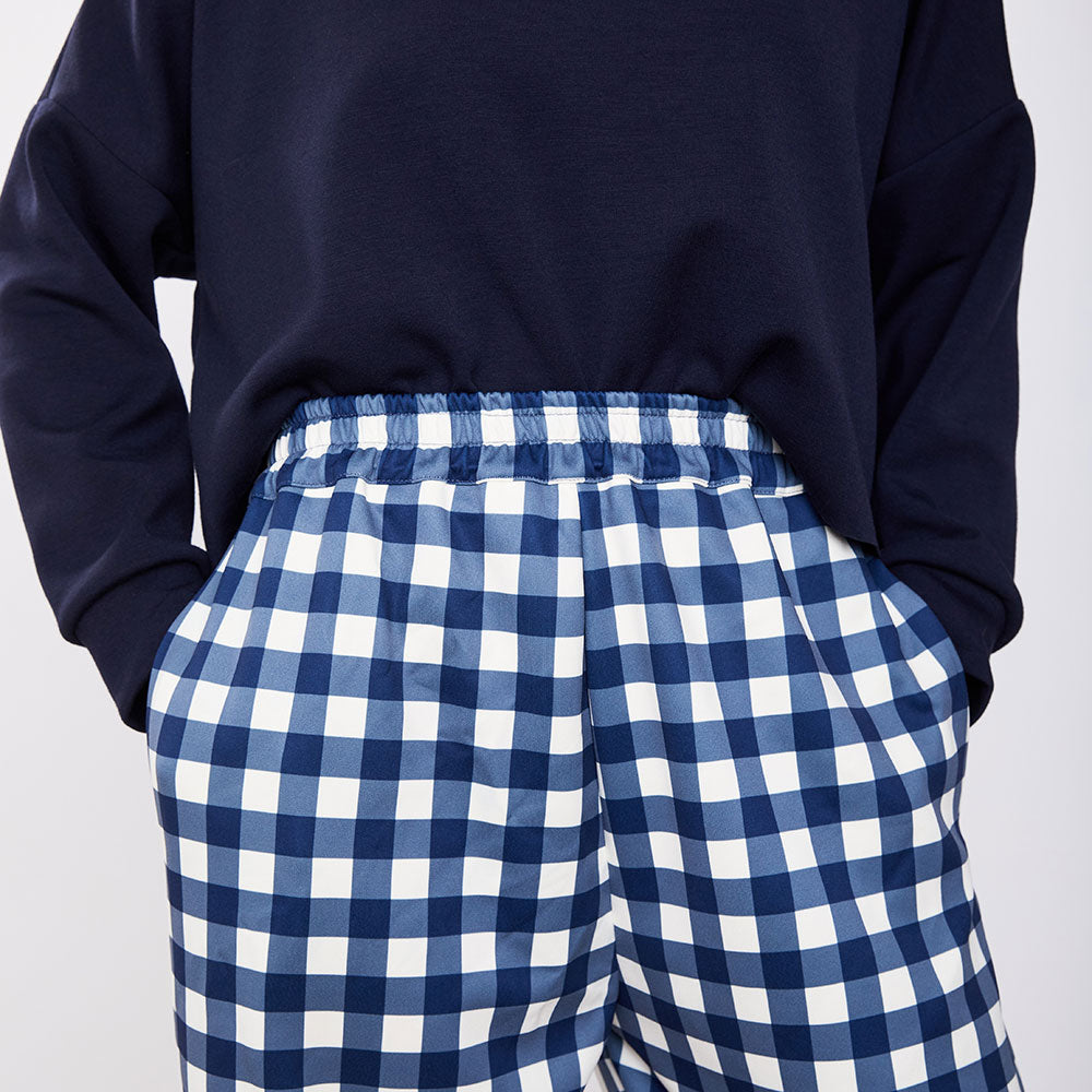Tessa Trousers (Blue Checkered)