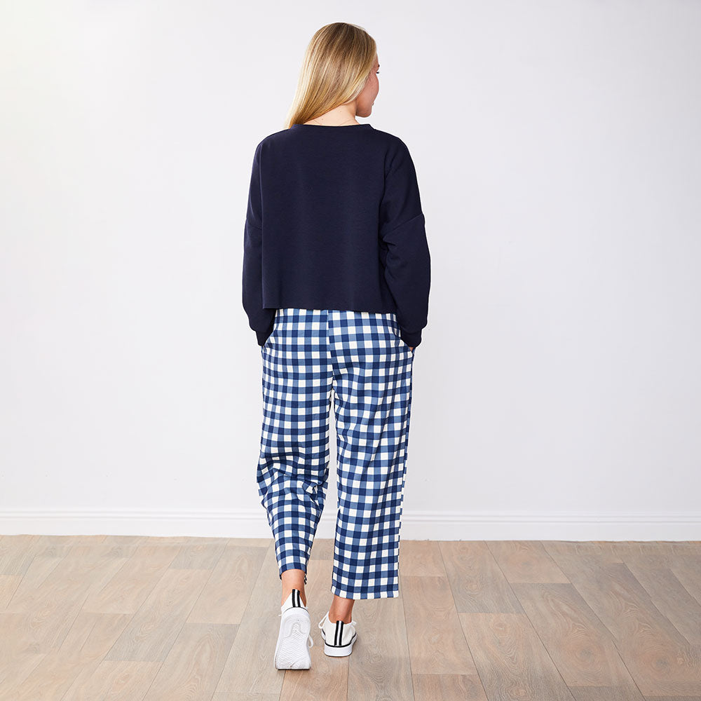 Tessa Trousers (Blue Checkered)