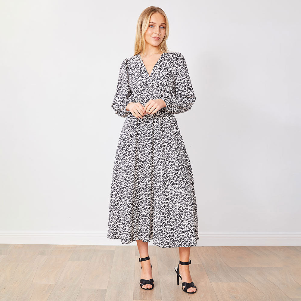 Carrie Dress (White Floral)