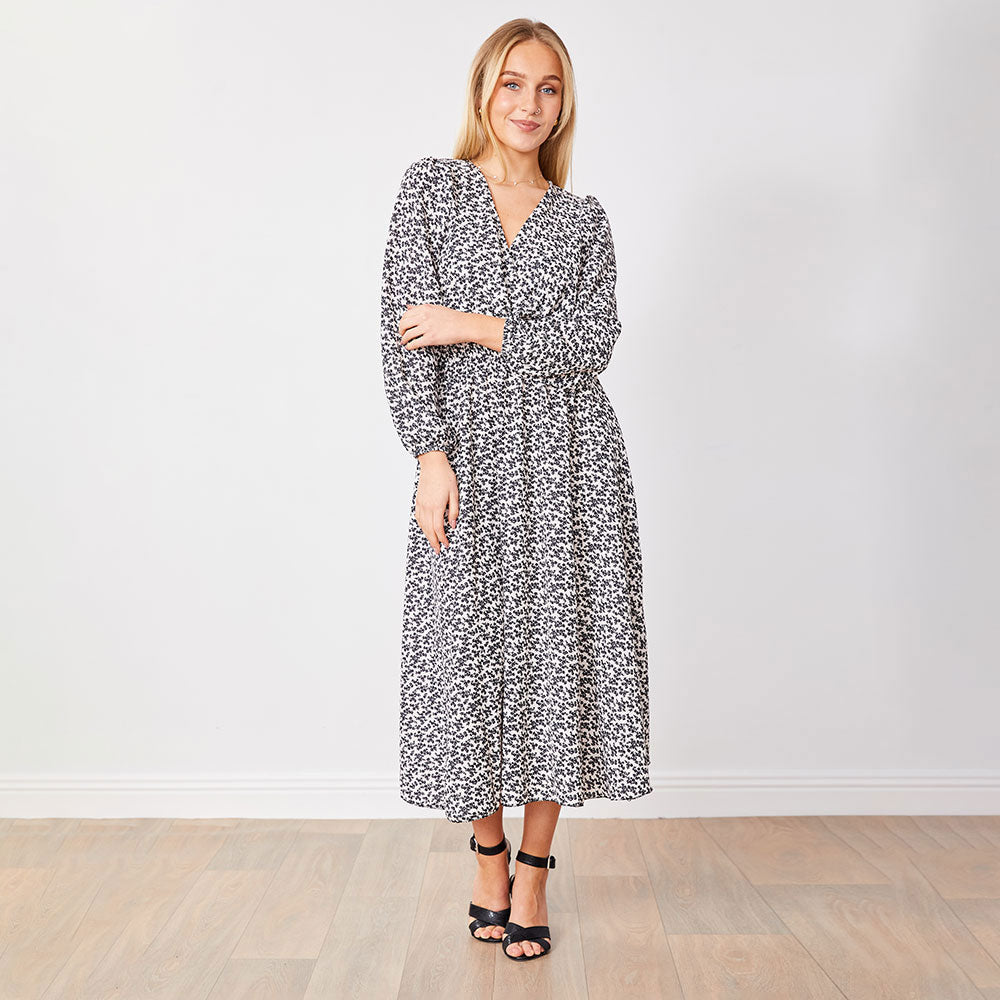 Carrie Dress (White Floral)
