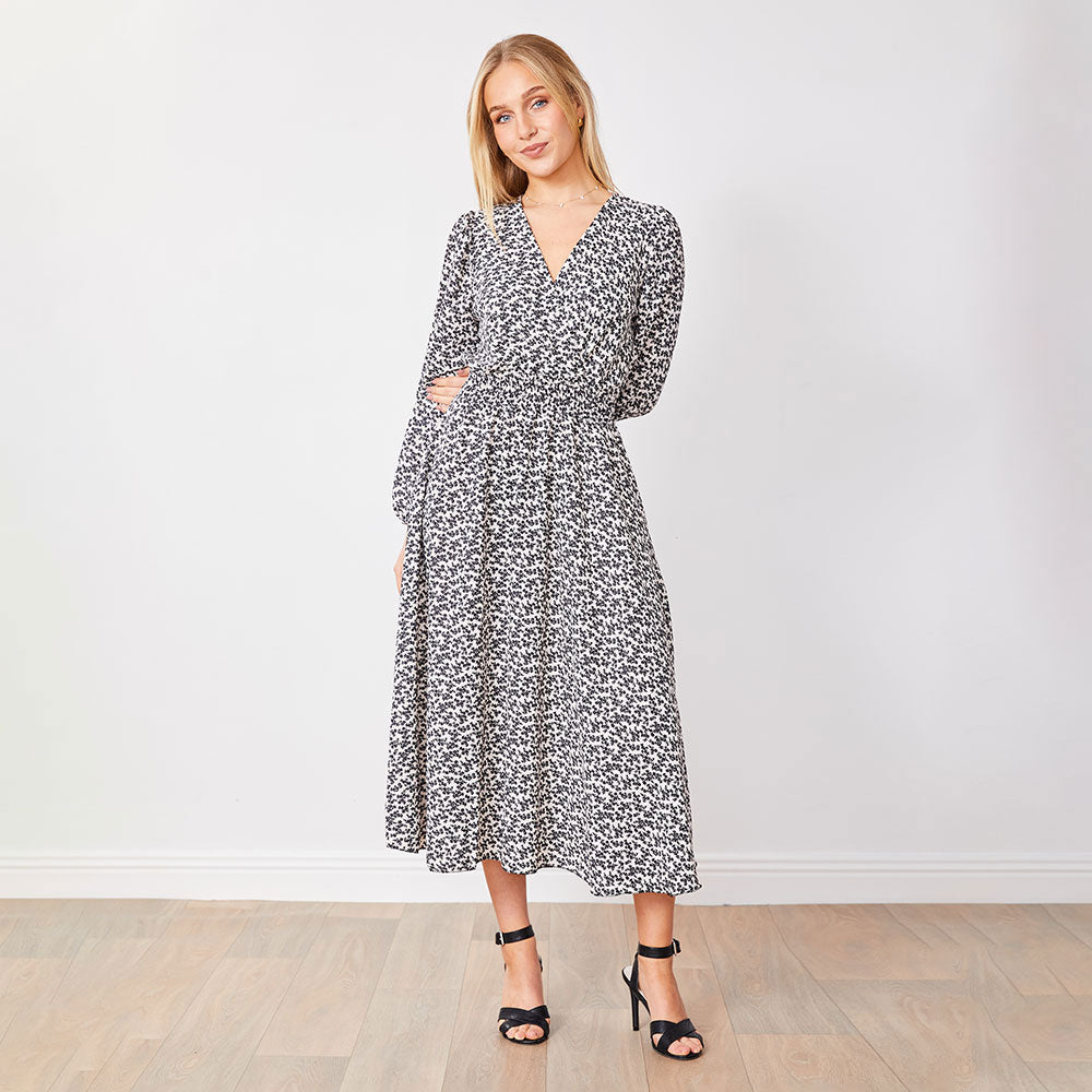Carrie Dress (White Floral)