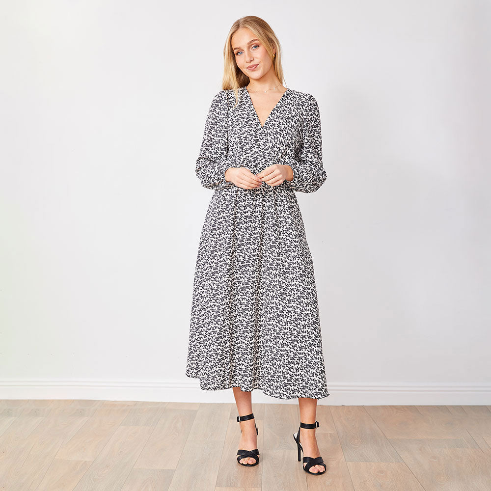 Carrie Dress (White Floral)