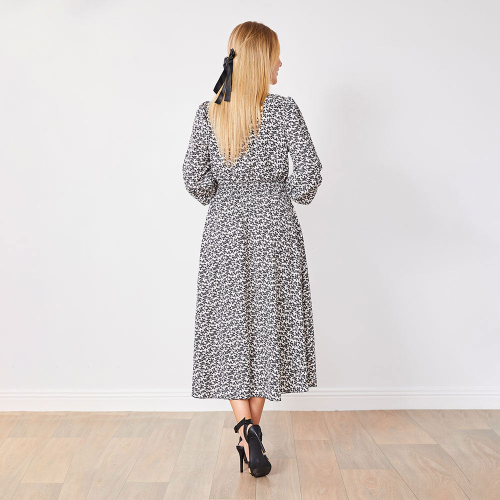 Carrie Dress (White Floral)