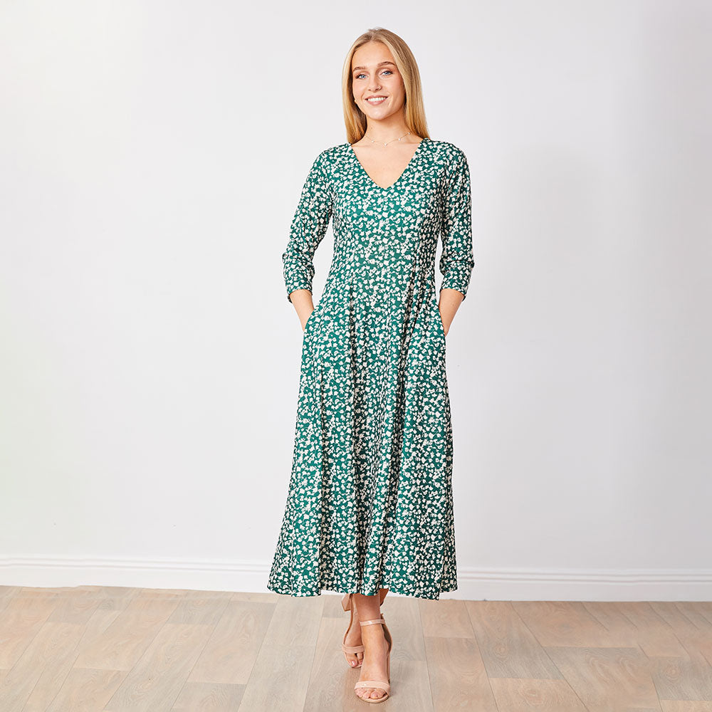 Carter Dress (Green Floral)