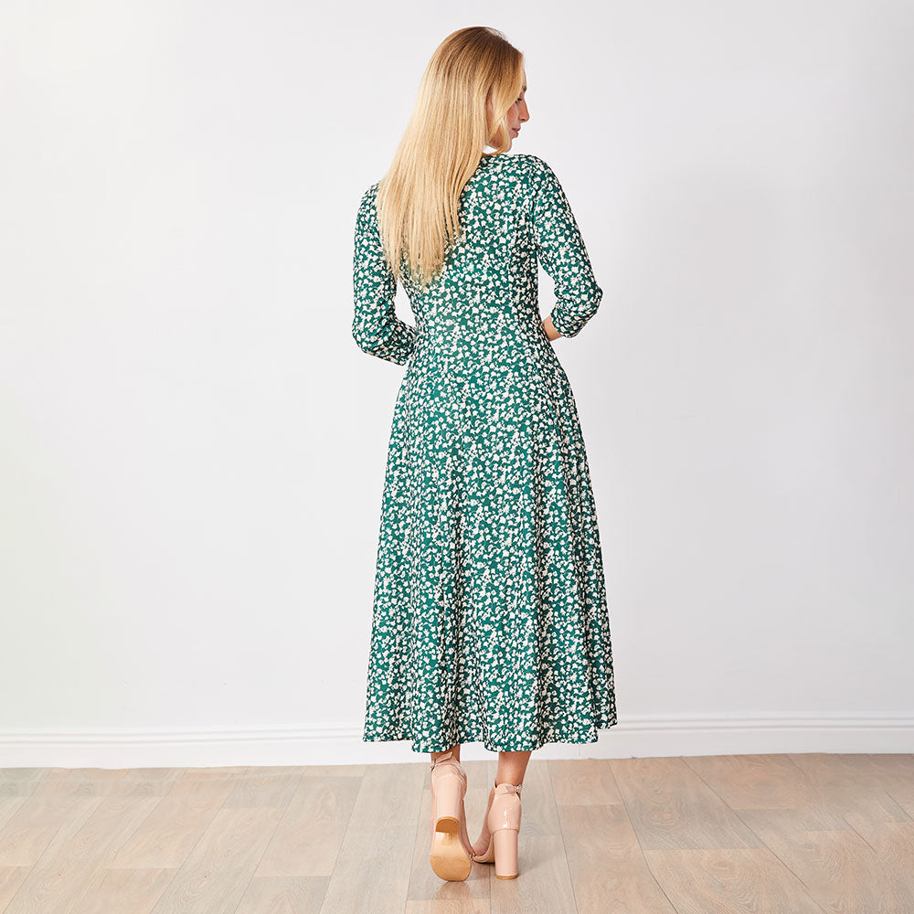 Carter Dress (Green Floral)